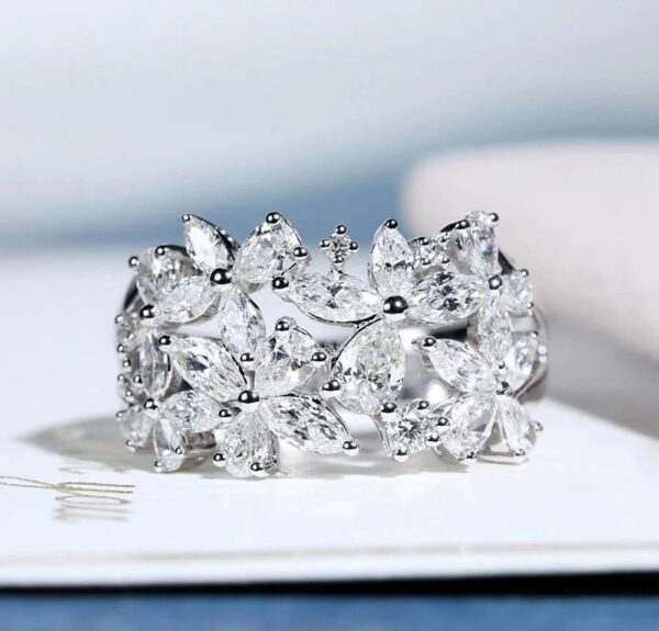 Marquise Flower Ring - Image 2