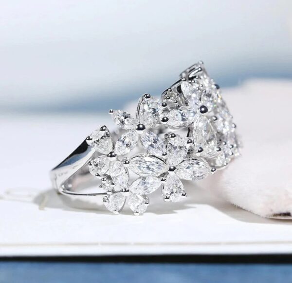 Marquise Flower Ring - Image 3