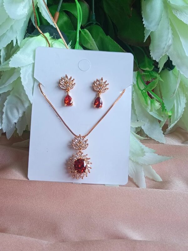 Red Gemstone Jewelry Set
