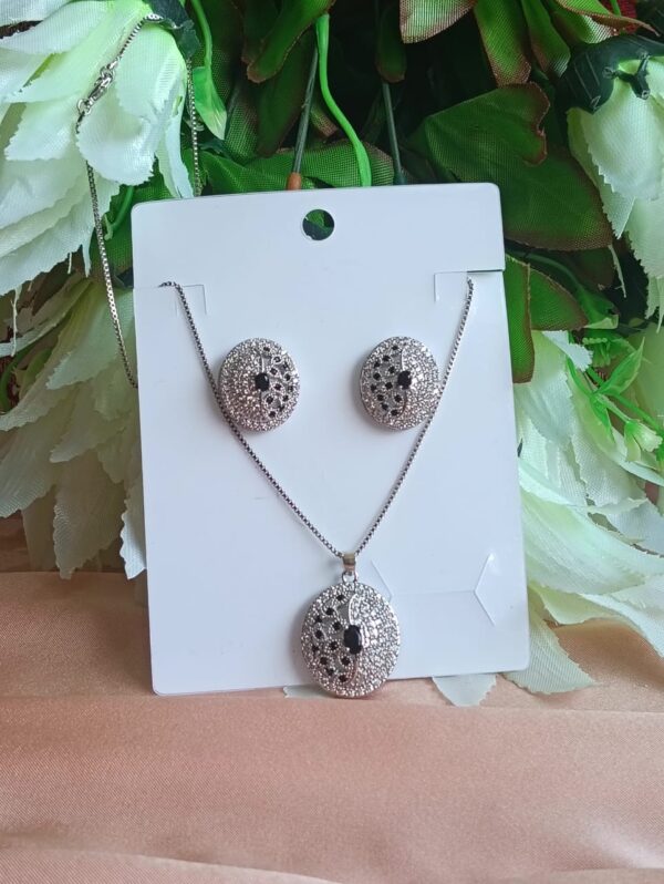 Silver Plated Necklace and Earring Set