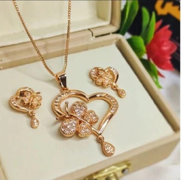 Heart and Butterfly Jewelry Set