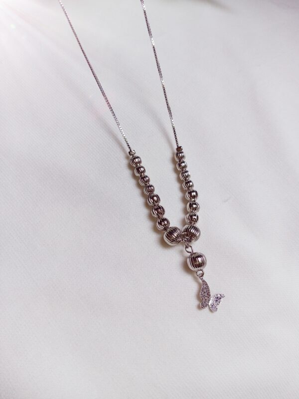 Butterfly Charm Pendant Necklace - Image 2