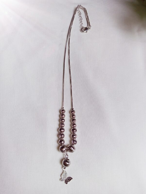 Butterfly Charm Pendant Necklace - Image 3