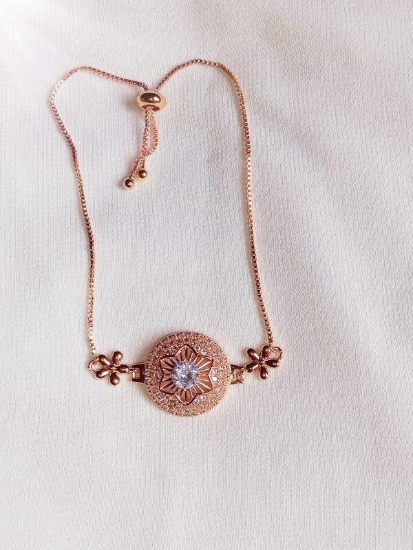 Elegant Floral Embellished Bracelet - Image 3