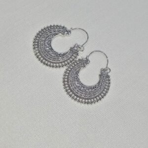Ethnic Silver Hoops