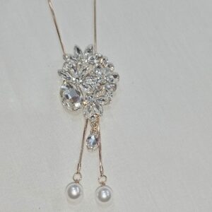Elegant Crystal & Pearl Pendant Necklace